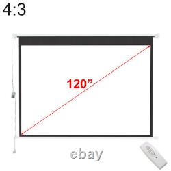 Manual Pull-Down Screen / Remote Control Electric Motorised Projector Screen 43