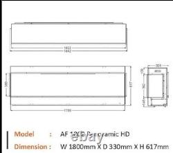 Media Wall Electric Fire 1800 Advance Series Multi Sided Remote & App Control
