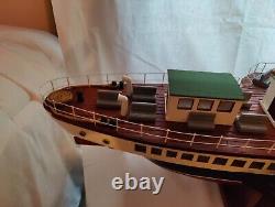 Medway Queen model boat ready for remote control, scratch built all wood