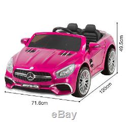 Mercedes Benz Ride On Car Kids 12V Licensed Electric AMG Remote Control Pink