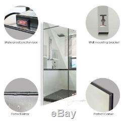 Mirror Infrared Heater Electric Bathroom Heating Panel Wall Mount Raditor IP54