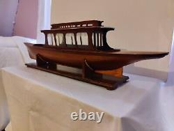Model Boat Thames Electric Launch Ready For Remote Control All Wood