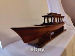 Model Boat Thames Electric Launch Ready For Remote Control All Wood
