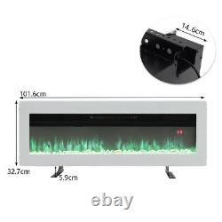 Modern 9 Flames Landscape 40 Fire Wall Mounted Built In Electric LED Fireplace