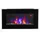 Modern Electric Fireplace Wall-mount Led Flame Heating Adjustable Remote Control
