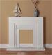 Modern White Flat Wall 2kw Electric Fire Surround Set Complete Fireplace
