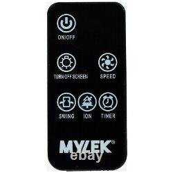 Mylek Tower Fan 60W Tall Oscillating Electric Remote Cooling Air Purifier Timer
