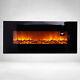 New 50 Inch Led Flame Black Wall Mounted Electric Fire Warmer With Remote Control