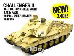 NEW Heng Long Radio Remote Control RC Challenger II Tank 1/16th 2.4GHz