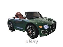 New Green Bentley Exp12 12v Electric Ride On Car Remote Control Leather Seat