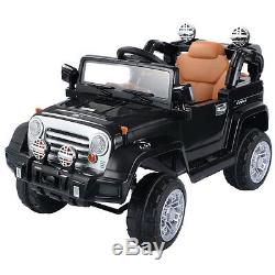 New Kids Ride On Car 12V Electric Battery 4CH Remote Control Jeep Toys MP3 Black
