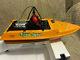 Nqd 757-6024 Yellow Tear Into Rc Remote Control Jet Boat With Extra Battery