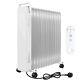 Oil Filled Radiator 11 13 Fin Electric Portable Heater Thermostat Black White Uk