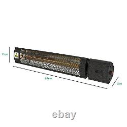 Outdoor Electric TILTING Wall Mounted Patio Heater with Free Remote Control 2kW