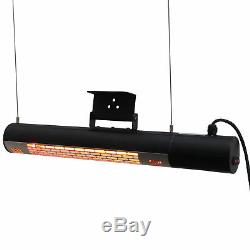 Outsunny 1500W Electric Halogen Heater Garden Warmer Wall Mount Remote Control