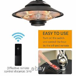 Outsunny 1500W Electric Patio Heater Outdoor Hanging Heater with Remote Control