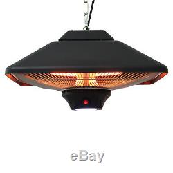 Outsunny 2kw Electric Heater LED Halogen Heating Hanging Light Outdoor Remote