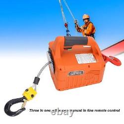 Portable 500KG Electric Hoist Winch Crane Remote Control Lifting UK Plug 220V