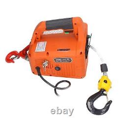 Portable 500KG Electric Hoist Winch Crane Remote Control Lifting UK Plug 220V