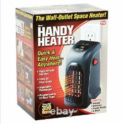 Portable Mini Electric Plug-In Wall Handy Heater with Blower Fan Radiator 350w