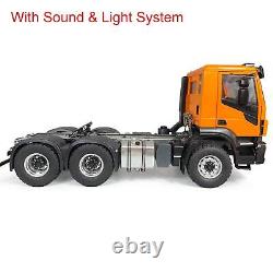 RC Tractor Truck 1/14 Metal Chassis Remote Control 6x4 Car Sound Light System