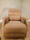 Riser Recliner Armchair Electric Oatmeal Fabric With Stitching Remote Control