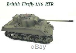 Radio Remote Control RC Tank 2.4G British Sherman Firefly 1/16 with 2 Sounds UK
