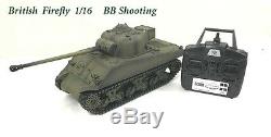 Radio Remote Controlled RC Tank 2.4G British Sherman Firefly 1/16 with 2 Sounds