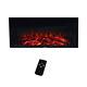 Recessed Mounted Electric Fireplace Core Insert Wall Fires Black Panel With Remote