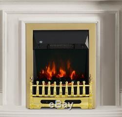 Remote Control Blenheim Brass or Chrome Inset or Free Standing LED Electric Fire