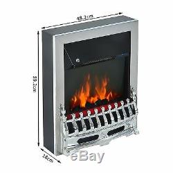 Remote Control Blenheim Brass or Chrome Inset or Free Standing LED Electric Fire