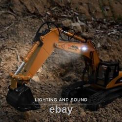 Remote Control Digger Excavator Huina RC 1 to 14 Scale Rubber Treads RC Kids Toy