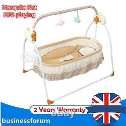 Remote Control Electric Baby Cradle Musical Swing Cot With Mosquito Net