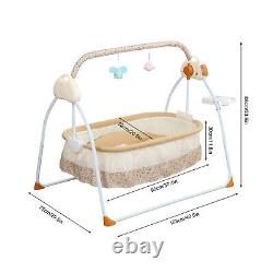 Remote Control Electric Baby Cradle Musical Swing Cot With Mosquito Net