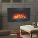Remote Control Wall Mounted Electric Fire In Black
