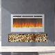 Remote Electric Fire 36/40/50/60in Recessed Into Wall Mounted Fireplace Heater