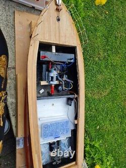 Remote control boat. Home made. Loads of money spent on it. Cruiser