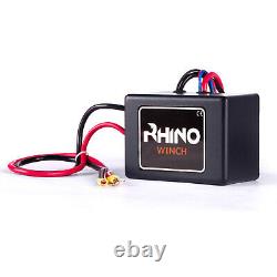 Rhino Electric Winch 12v 3000lb Synthetic Dyneema Rope Fairlead Remote Control