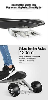Silver Hawk Emoto USA Electric longboard Fast Strong remoted controlled carbon f
