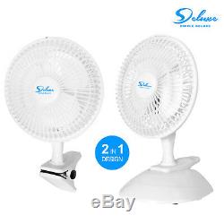 Simple Deluxe Clip On Fan OR Wall Mount Oscillate Digital Fan for Home Grow Tent