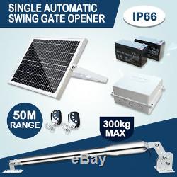 Single Electric Gate Opener Swing Automatic 300KG Remote Control 24V Solar Panel