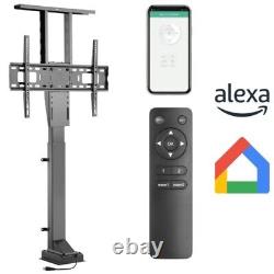 Smart TV Lift Electric Motorized Stand Mount Bracket 37-80 TUYA Alexa Google HQ