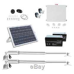Solar Electric Swing Gate Opener Kit Door Operator Double Arm withRemote Control