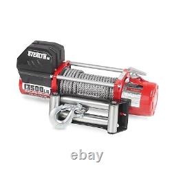 Stealth Electric Winch 12v 13500lb/6125kg Steel Rope, 2 Wireless Remote Controls