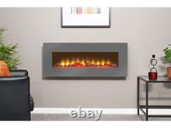 Sureflame WM-9505 Electric Wall Mounted Fire with Remote in Grey, 42 Inch