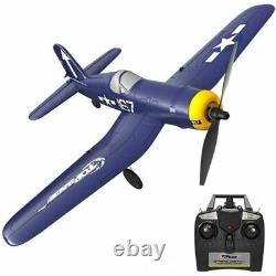 Top Race 4 Channel Remote Control F4U War Airplane Ready to Fly Blue Adult