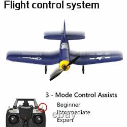 Top Race 4 Channel Remote Control F4U War Airplane Ready to Fly Blue Adult