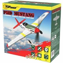 Top Race Remote Control 4 Channel War Airplane Mustang TR-P51 Advanced RC Plane