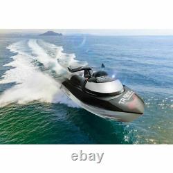 Top Race Remote Control RC Boat Professional Series TR-1200 Black 30 MPH