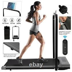 UK Folding Electric Treadmill Running Walking Fitness Machine with Remote + Handle